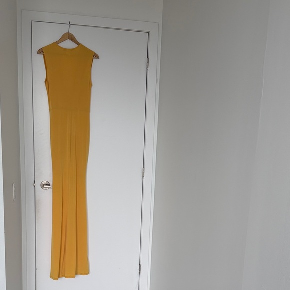 Cameo Mustard Yellow Maxi Dress with slit - Picture 4 of 4